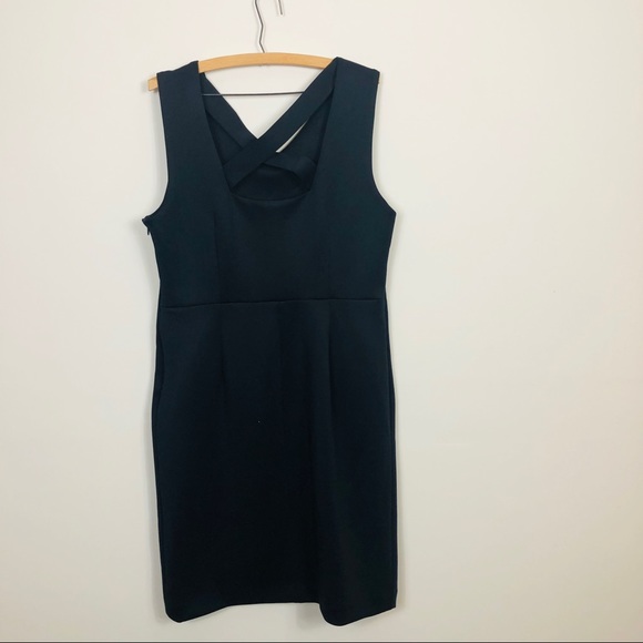 T Tahari Sleeveless V Neck ‘Dark Blue’ Dress Woman’s Size 14 - Picture 5 of 6